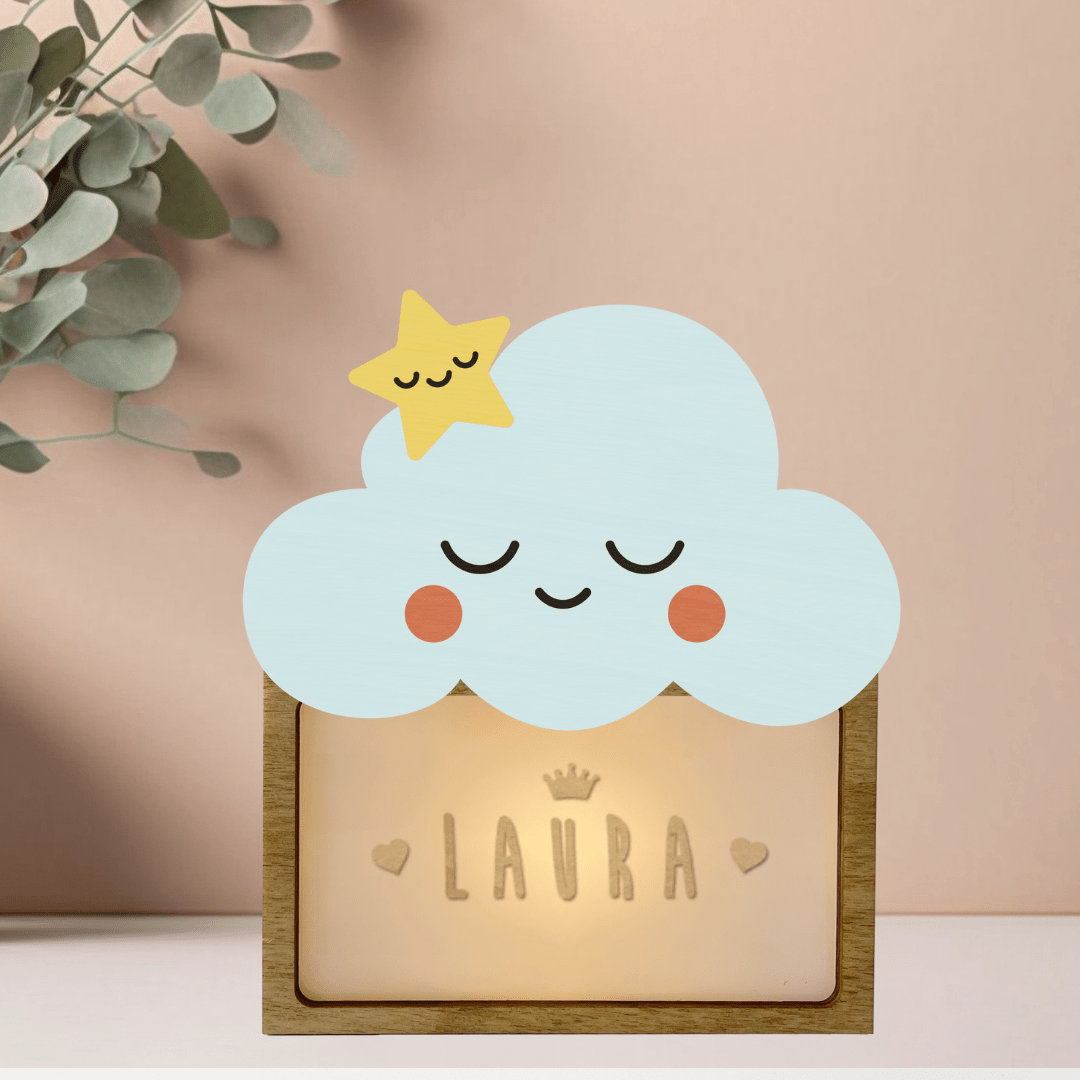 Lampara Infantil Personalizada Nube - Nanetes